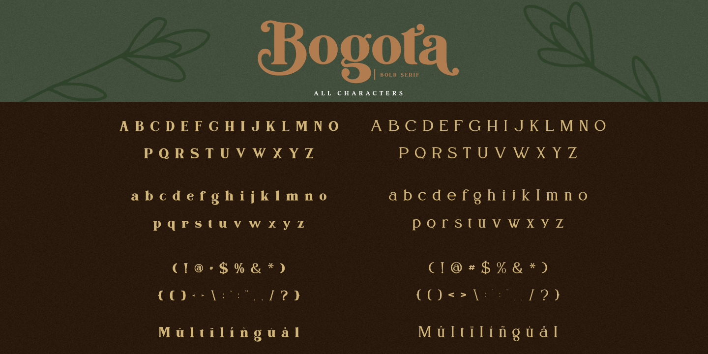 Пример шрифта Bogota #3